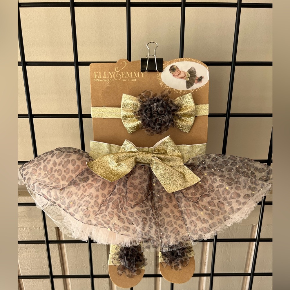 Elly & Emmy infant Leopard Tutu 3pc set